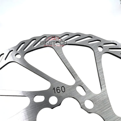 Disco Freno Tektro 160mm Flow 6 Tornillos Compatible Shimano Sram Plateado