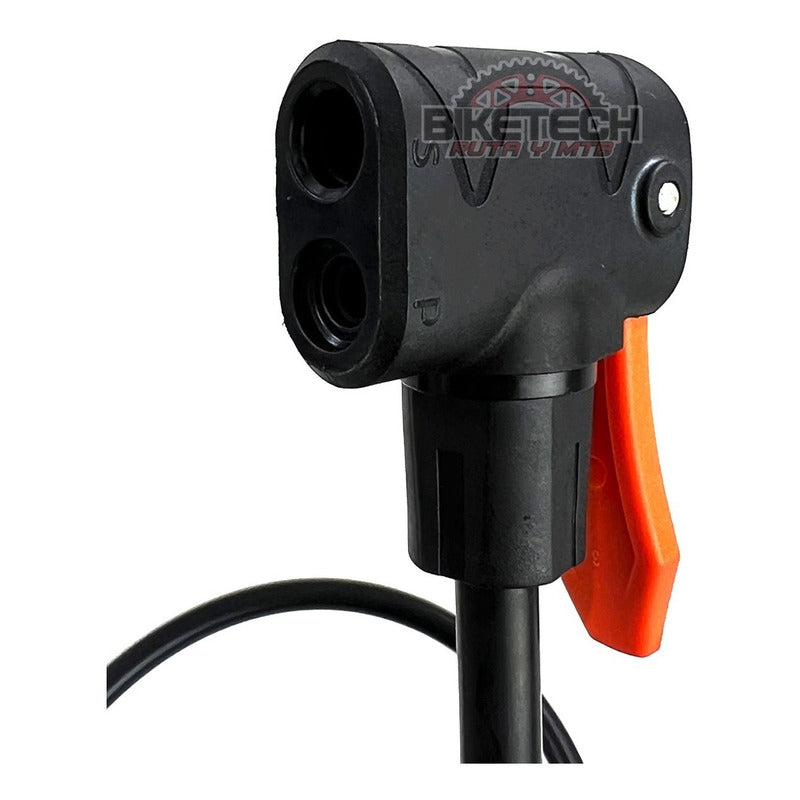 Inflador Bomba Spark Medidor Digital Compatible Toda Válvula Negro