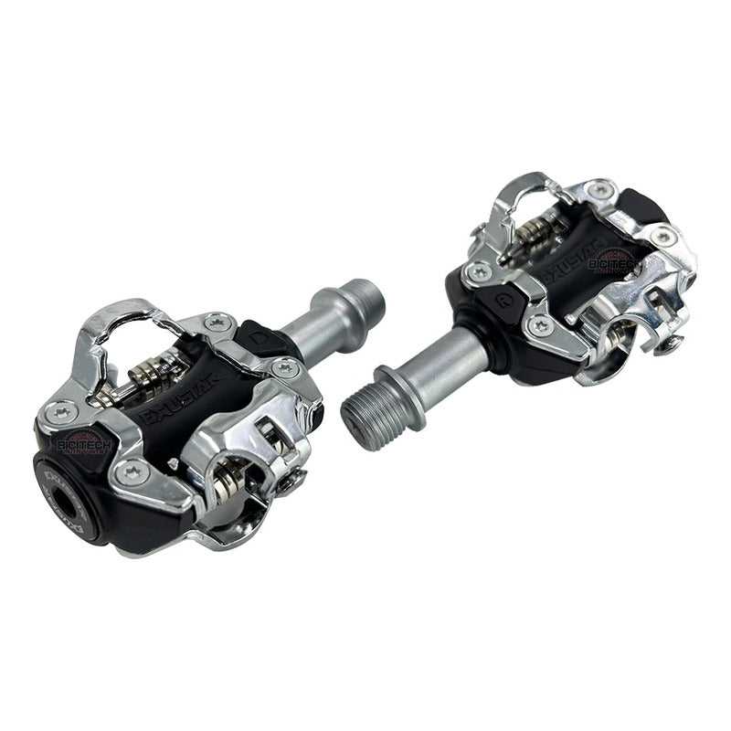 Pedales Mtb Exustar Pm-213 Aluminio Plateado