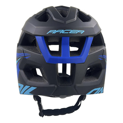 Casco Para Niños Ontrail Racer Negro Azul M Bicicross Negro/azul