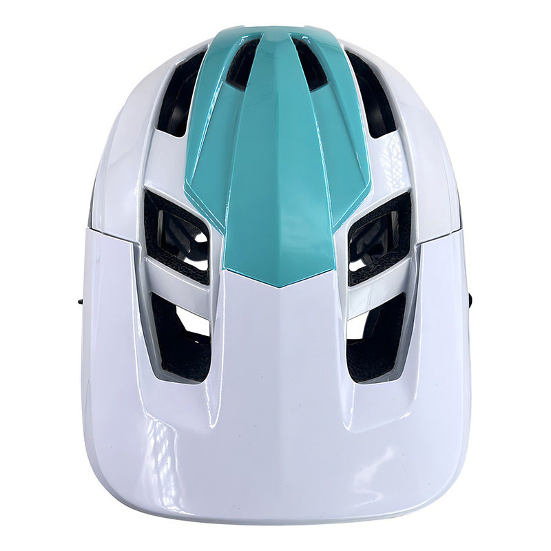Casco Bicicleta Gw E3 Blanco Morado-verde Enduro Mtb