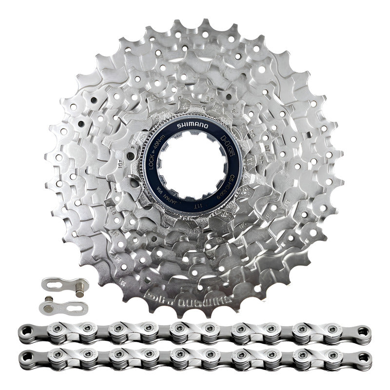 Pacha 9 Velocidades Shimano Hg400 11-32 + Cadena Kmc X9 Ruta Plateado