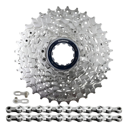 Pacha 9 Velocidades Shimano Hg400 11-32 + Cadena Kmc X9 Ruta Plateado