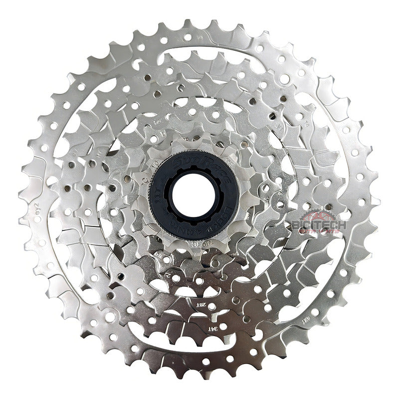Cassette Sunrace M680 8 Velocidades 11-42t Plateado Para Mtb