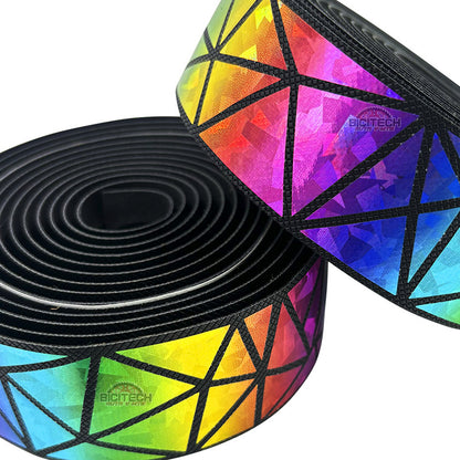 Cinta Manubrio Bicicleta Ruta Gw Dazzling Triangle Tornasol Negro Tornasol Triángulos