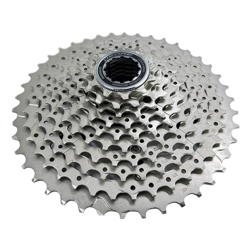 Pacha Cassette Shimano Deore M4100 10 Velocidades 11-42 Mtb - Plateado - 11 - 42 Plata