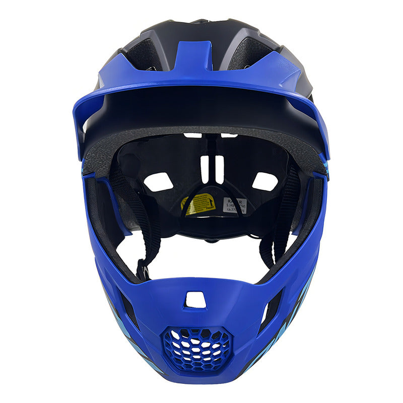 Casco Para Niños Ontrail Racer Negro Azul Talla M Bicicross