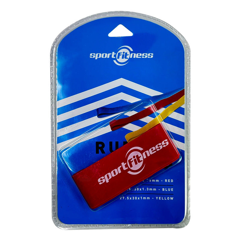 Kit De Bandas Elásticas Sportfitness 3 Resistencias Amarillo