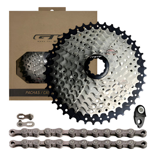 Combo Pacha Gw 9v 11-42 + Cadena Kmc Z9 + Extensión De Uña Negro 11 40