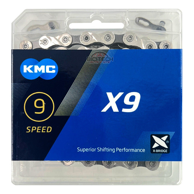 Pacha Cassette 9 Velocidades Gw 11-46 Mtb + Cadena Kmc X9 11 46 Gris