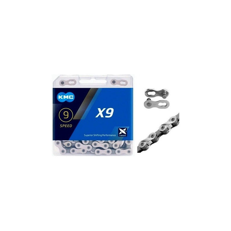 Cadena Kmc X9 9v 18v 27v C/cierre Mtb Ruta 116 Esl - Celero