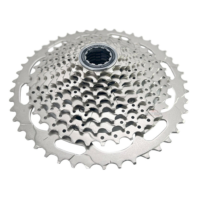 Cassette Shimano Deore Cs M4100 11/46d, 10 V/1 X 10 V, Color Plateado, Número Máximo De Dientes 46, Número Mínimo De Dientes 11