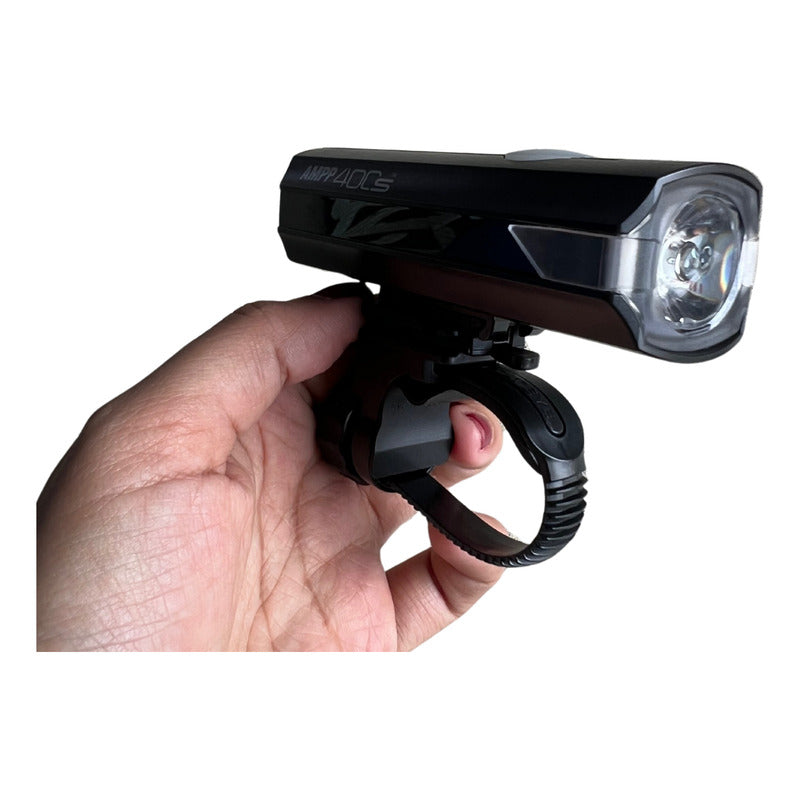 Linterna Cateye Delantera Alta Intensidad 400 Lúmenes Negro