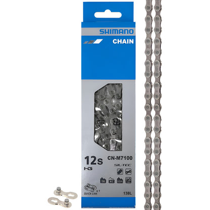 Cadena 12v Mtb Shimano Slx M7100 12 Velocidades Cadenilla Gris