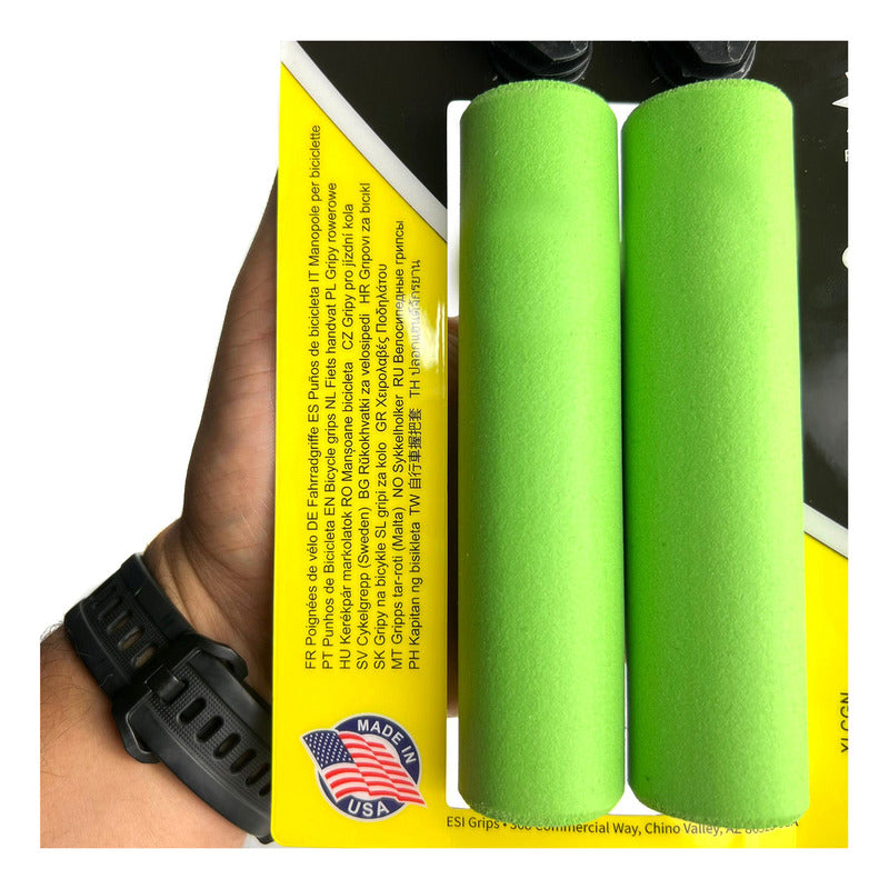 Mangos De Bicicleta Esi Grips Extra Chunky Verde Mtb