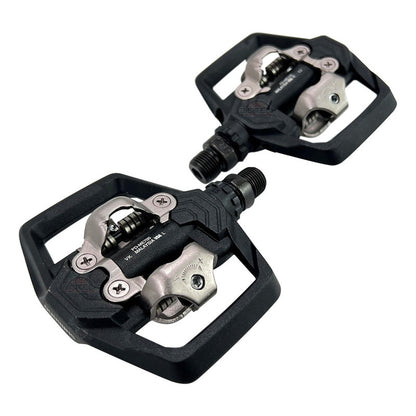 Pedales Bicicleta Mtb Shimano Me 700 Doble Cara Incluyen Calas Sm Sh51 Negro Nocturno