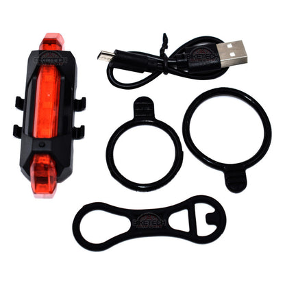 Linterna De Bicicleta Delantera Y Trasera Gw Muy Potente Usb Negro