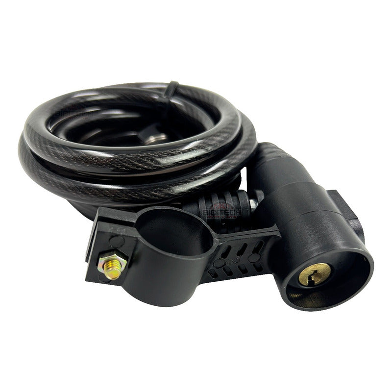 Candado Para Bicicleta Gw Xt507 Cable Con Llave 10x1500mm Negro