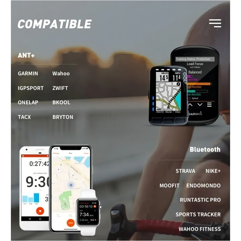 Monitor Cardíaco Magene H64 Torácico Bluetooth Ant+ Compatibilidad Garmin