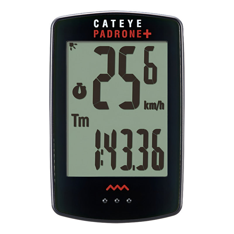 Ciclocomputador Inalámbrico Cateye Padrone Pa110w Con Luz  Negro