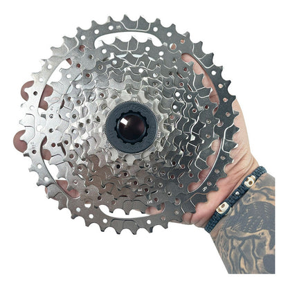 Pacha Cassette Sunrace 11-42 9v Silver M980 Bicicleta De Mtb - Plateado - 11 - 42