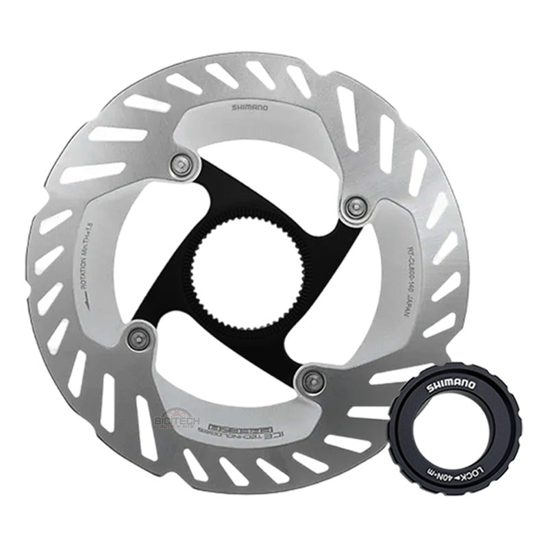 2 Discos Rotor Shimano Cl800 Icetech Centerlock 140mm+ 160mm Gris