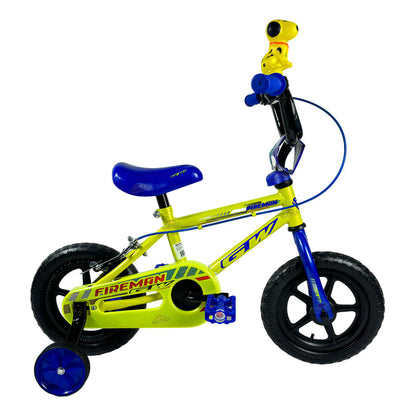 Bicicleta Bmx Niño Niña Rin 12 Gw Fireman Ruedas Auxiliares