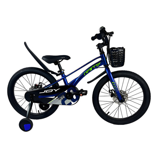 Bicicleta Niños Niñas Rin 20 Gw Joy Magnesio Azul Ruedas Auxiliares