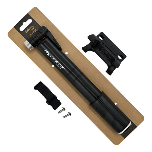 Inflador Bomba Mini Gw Para Bicicleta Doble Acción + Soporte Negro