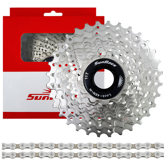 Pacha 10 Velocidades Sunrace Rs1 11-32 + Cadena Shimano Hg54 Plateado