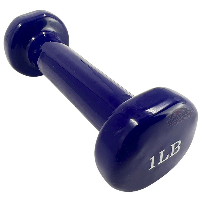 Juego De Pesas Mancuernas 1lb Encauchetada Sportfitness Color Violeta Oscuro