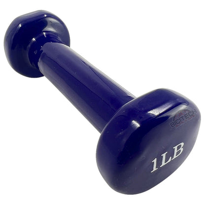 Juego De Pesas Mancuernas 1lb Encauchetada Sportfitness Color Violeta Oscuro