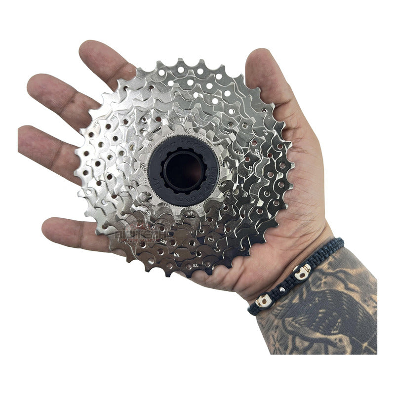 Pacha Cassette 9 Velocidades Sunrace M98 11-36 Ruta - Plateado - 11 - 36