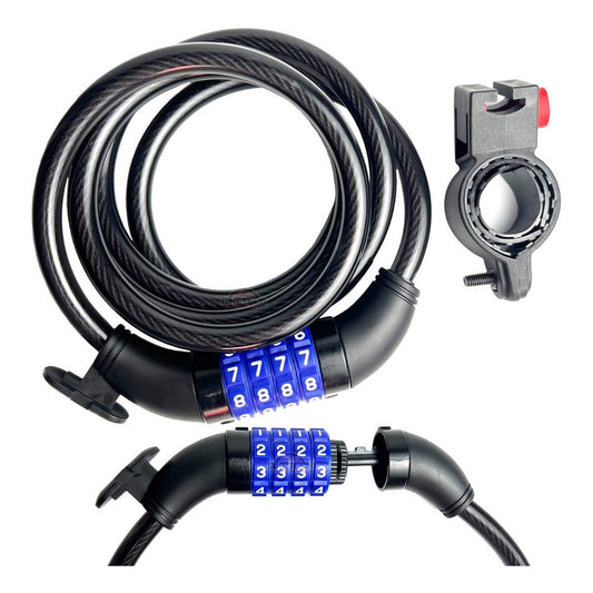 Candado Guaya Gw De Clave Seguro Para Bicicleta Moto Negro