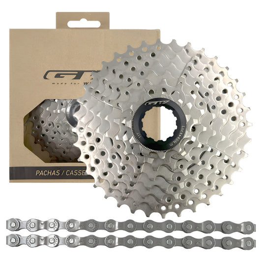 Kit Cadena 8 Vel Y Pacha Cassette 8 Velocidades Gw 11-36 Gris 11 36