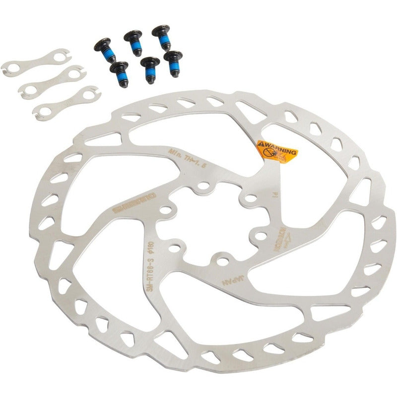 Disco / Rotor Shimano Sm Rt66 160mm De 6 Tornillos Plateado