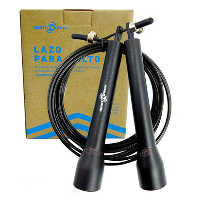 Lazo Cuerda Salto Velocidad Sportfitness Crossfit 3 Metros Negro