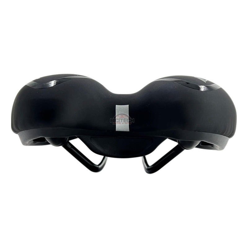 Asiento Sillín Bicicleta Itook Gel Antiprostático Ruta Mtb Negro 28 Cm 16 Cm
