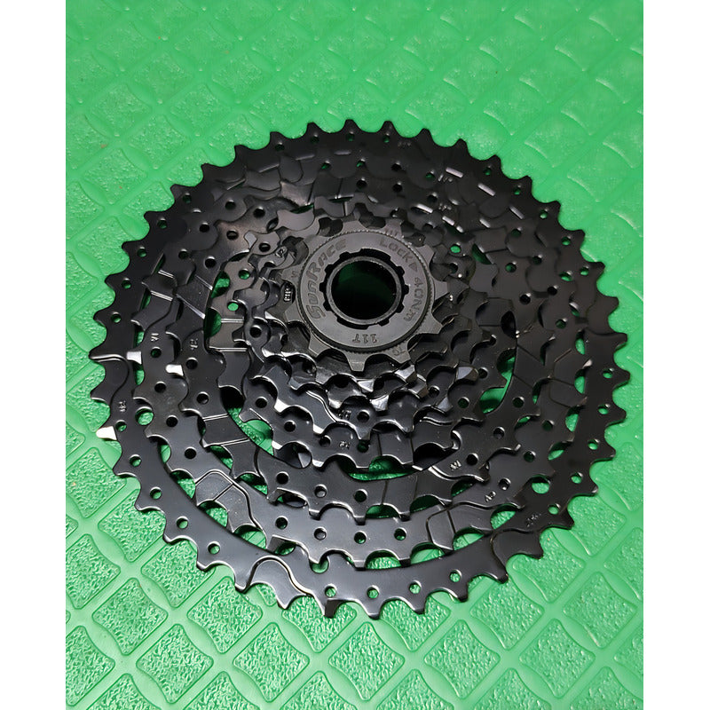 Cassette Pacha Sunrace 8 Velocidades 11-42 Dientes Mtb Acero Negro