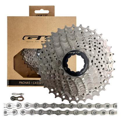 Pacha 11 Velocidades Gw 11-32 Ruta + Cadena Gw Sx11 Gris 11 32