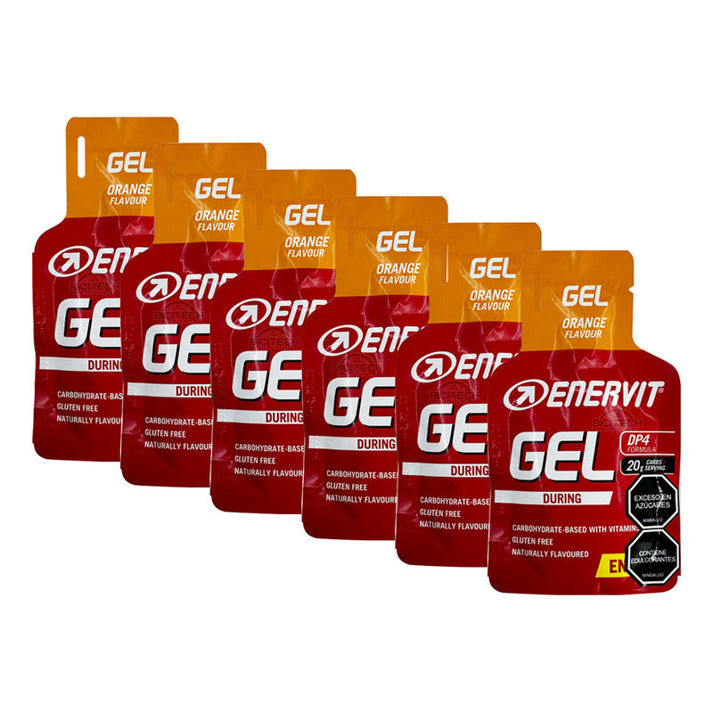 Gel Energético Enervit During Sport 25ml X 6 Unidades Naranja