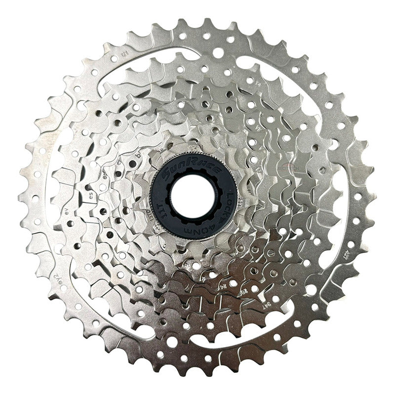 Pacha Cassette Sunrace 11-42 9v Silver M980 Bicicleta De Mtb - Plateado - 11 - 42