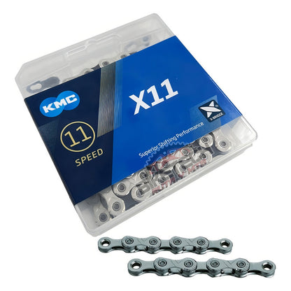 Cadena Kmc X11 Gris Plata 11v 118 Eslabones C/ Master Link