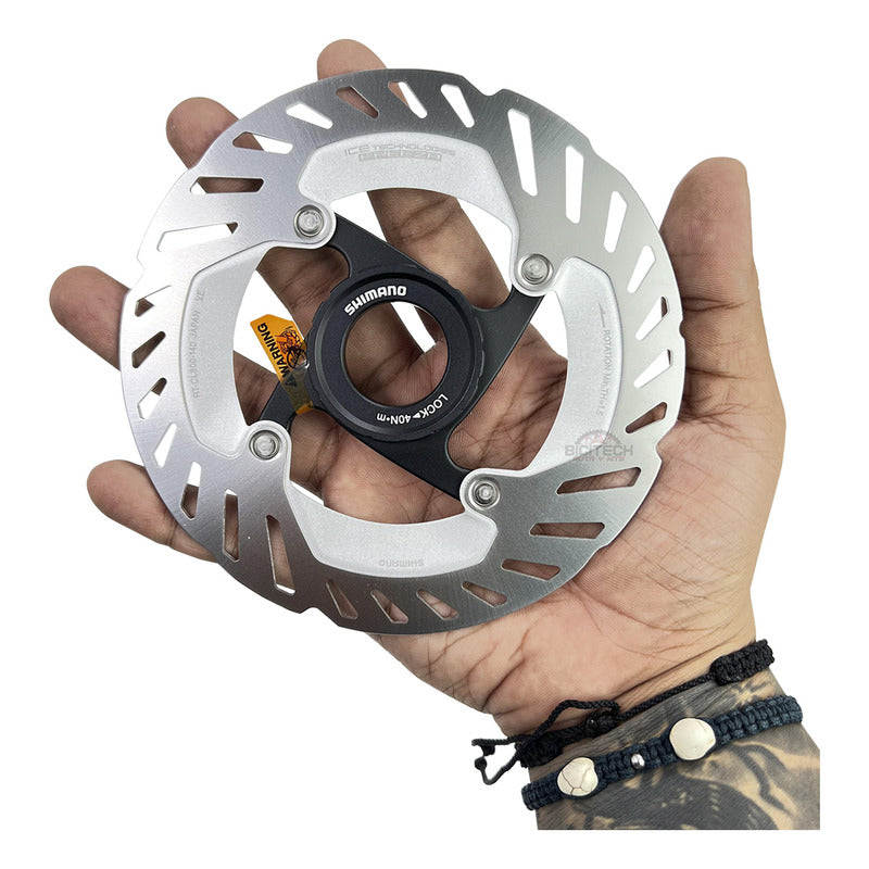 2 Discos Rotores Shimano Rt- Cl800 Ice Tech Centerlock 140mm Plateado