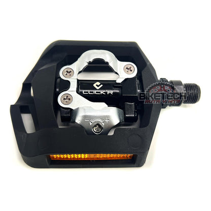 Pedales Doble Propósito Shimano T421 Clickr Con Calas Mtb Negro Nocturno