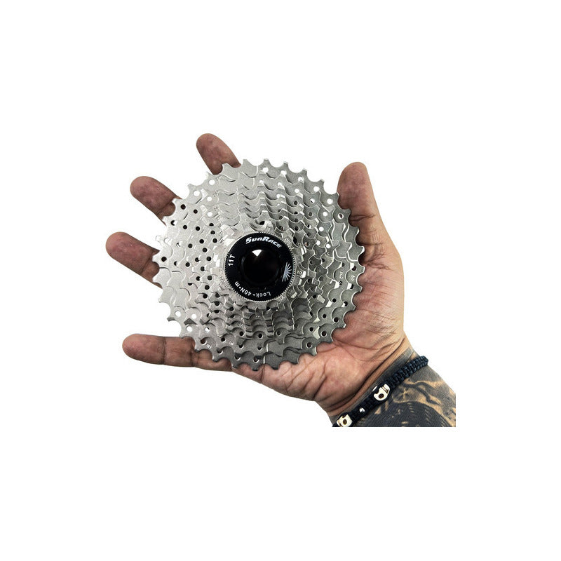 Pacha Cassette Sunrace Ruta 10v 11/32 Cantidad Máxima De Dientes 32 Cantidad Mínima De Dientes 11 Color Plateado