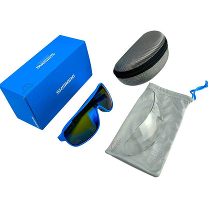 Gafas Ciclismo Shimano Technium Gravel Deportivas Espejada Azul