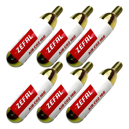 6 Cartuchos Pipeta Co2 Aire Comprimido Zefal 16 Gr Ruta Mtb Gris