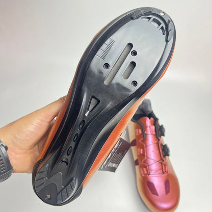 Zapatillas Ciclismo Gw Bicicleta De Ruta Doble Boa Burgundy