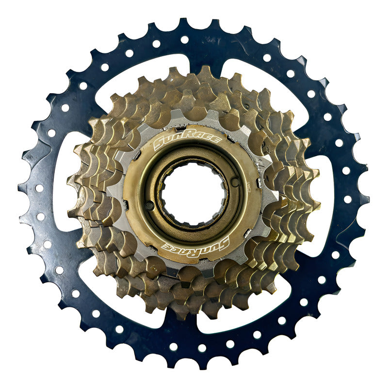 Pacha Cassette Megarange Rosca 7velocidad Sunrace M300 14 34 14 34 Negro Bronce